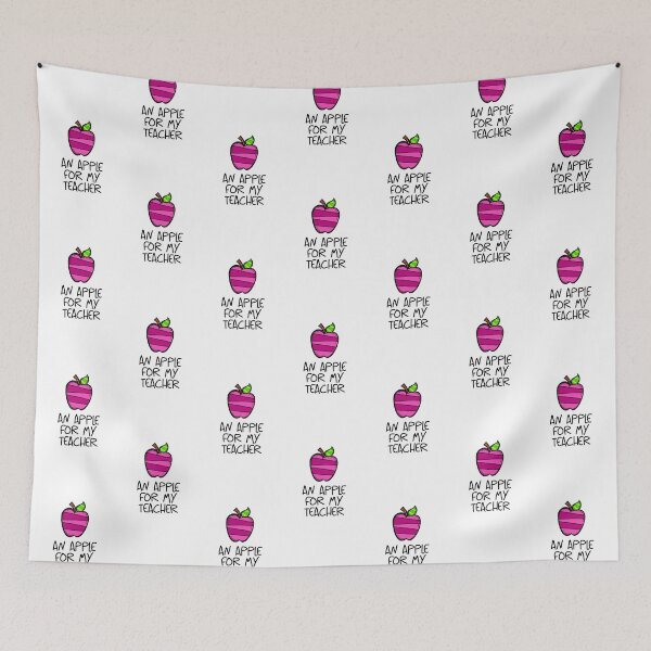 Item preview, An Apple for My Teacher! Pink (on White) designed and sold by PawsitiveMum.