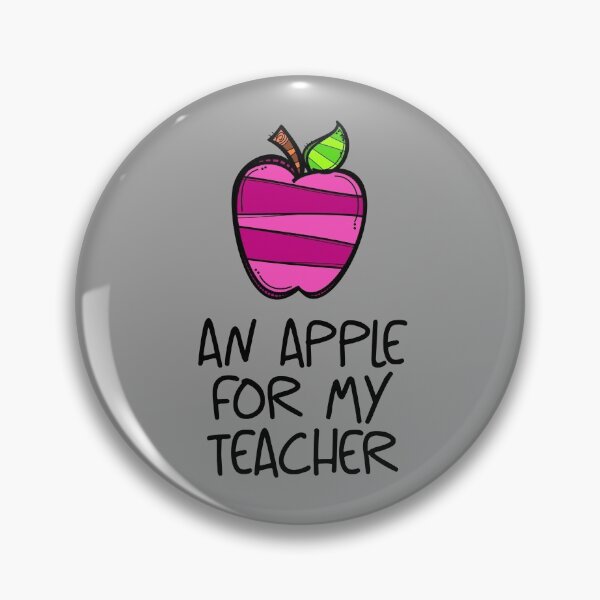 Item preview, An Apple for My Teacher! Pink (on Grey) designed and sold by PawsitiveMum.