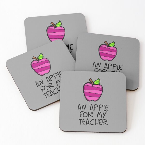 Item preview, An Apple for My Teacher! Pink (on Grey) designed and sold by PawsitiveMum.