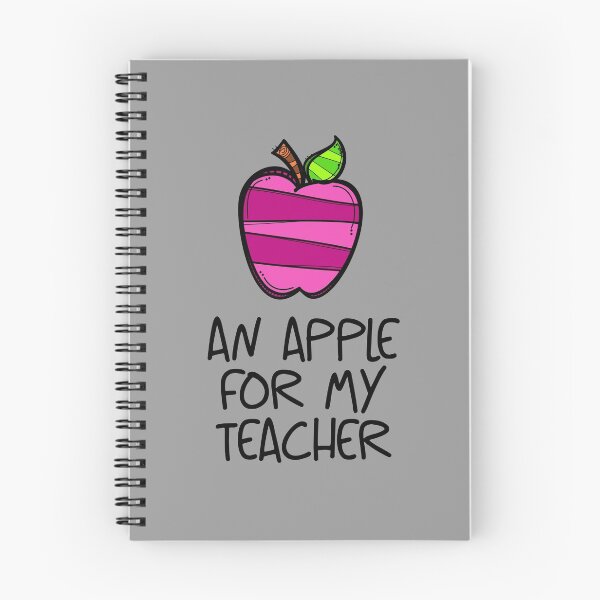 Item preview, An Apple for My Teacher! Pink (on Grey) designed and sold by PawsitiveMum.