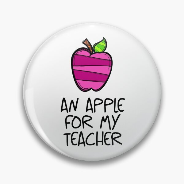 Item preview, An Apple for My Teacher! Pink (on White) designed and sold by PawsitiveMum.