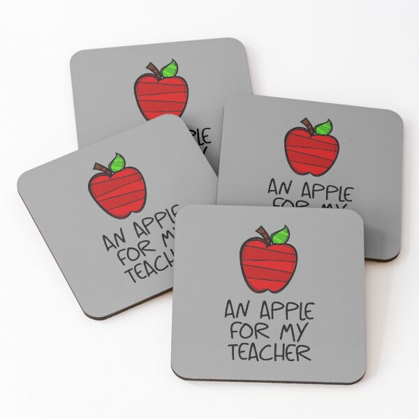 Item preview, An Apple for My Teacher! Red (on Grey) designed and sold by PawsitiveMum.