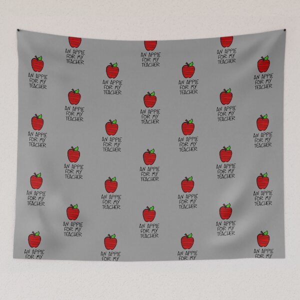Item preview, An Apple for My Teacher! Red (on Grey) designed and sold by PawsitiveMum.