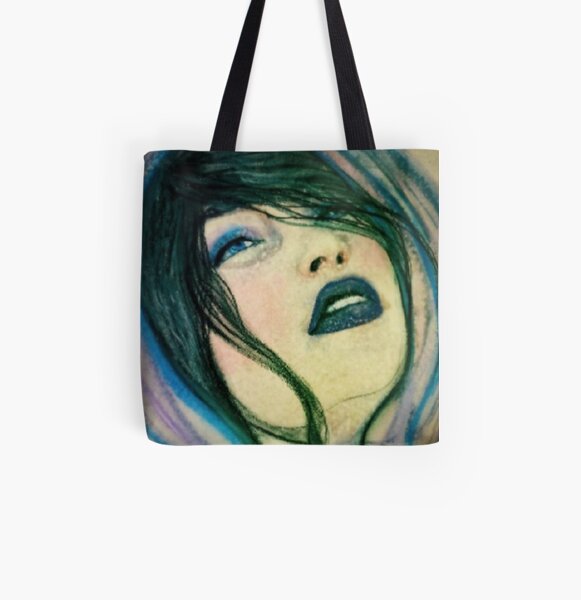 Blue Babushka All Over Print Tote Bag
