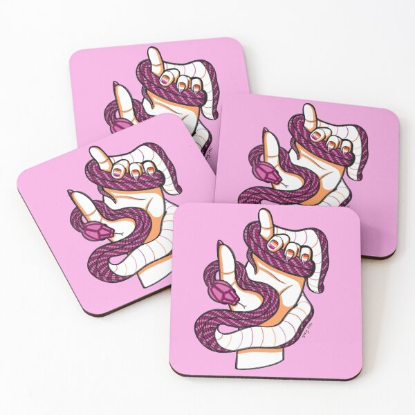 Item preview, Lesbian Flag Hand with Snake designed and sold by grayscaleskies.