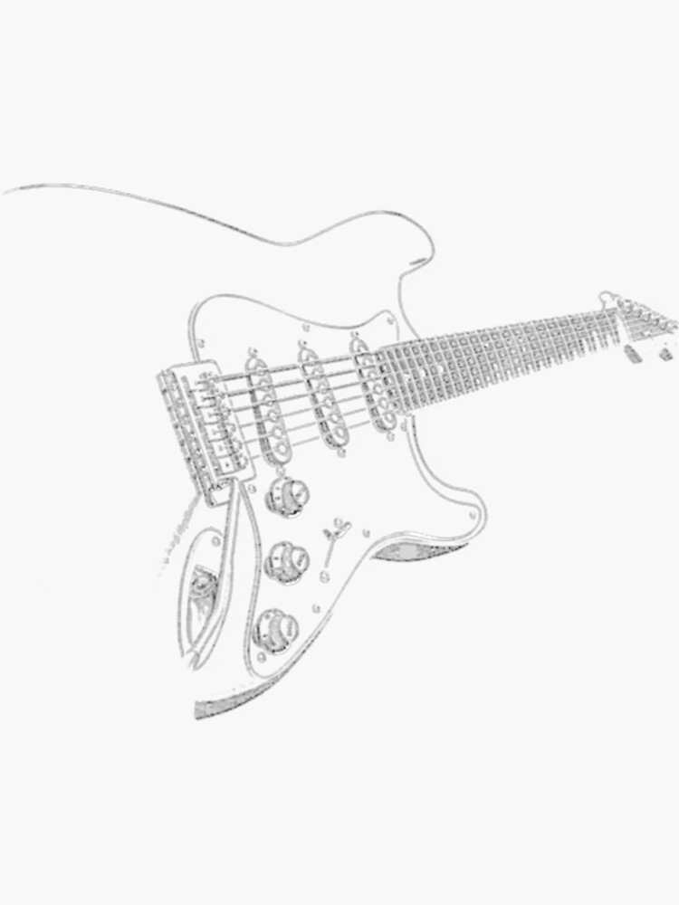 "Eddie Van Halen Guitar " Sticker by YellowCanarys | Redbubble