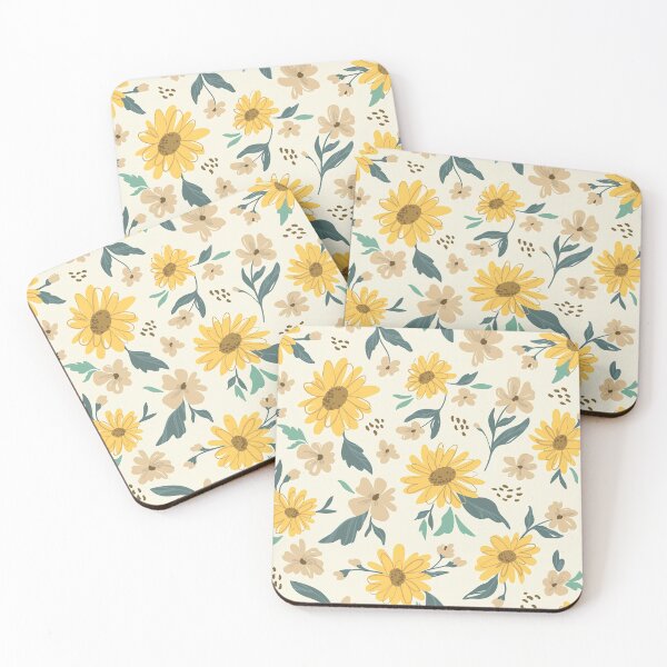 Item preview, Sunflower Pattern with Yellow daisy on off white background, Sunflower Seamless Pattern, Sunflower Pattern Design designed and sold by graphic-genie.
