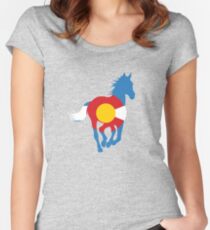 Colorado Wild Horses: Colorado Hometown Series Women's Fitted Scoop T-Shirt