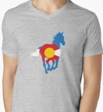 Colorado Wild Horses: Colorado Hometown Series Men's V-Neck T-Shirt