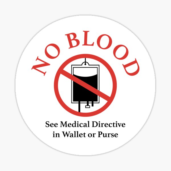 NO BLOOD Sticker