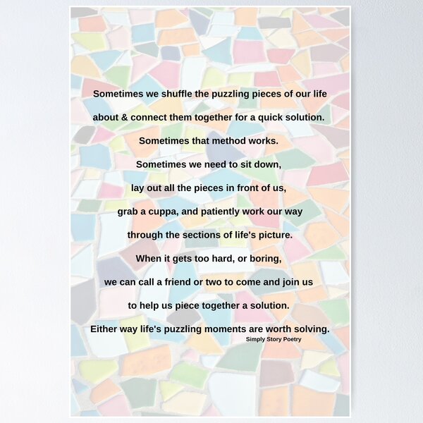 Life is Puzzling Poem Poster