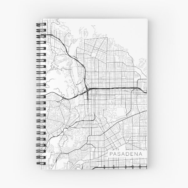 Item preview, Pasadena Map, USA - Black and White designed and sold by MainStreetMaps.