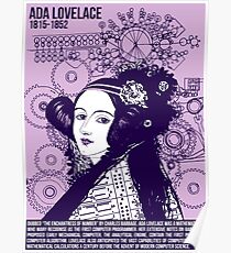 Großartige Köpfe illustrieren - Ada Lovelace Poster