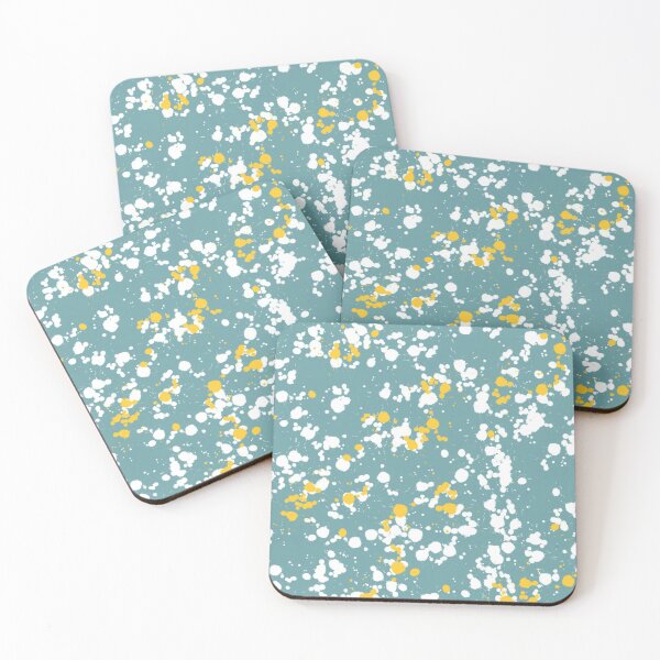 Item preview, Teal With White And Gold Speckles designed and sold by ArtbyLucy27.