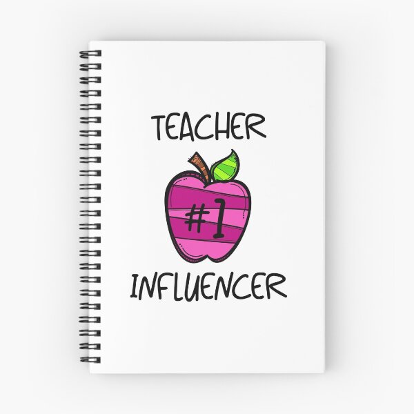 Item preview, Teacher #1 Influencer! Pink (on White) designed and sold by PawsitiveMum.