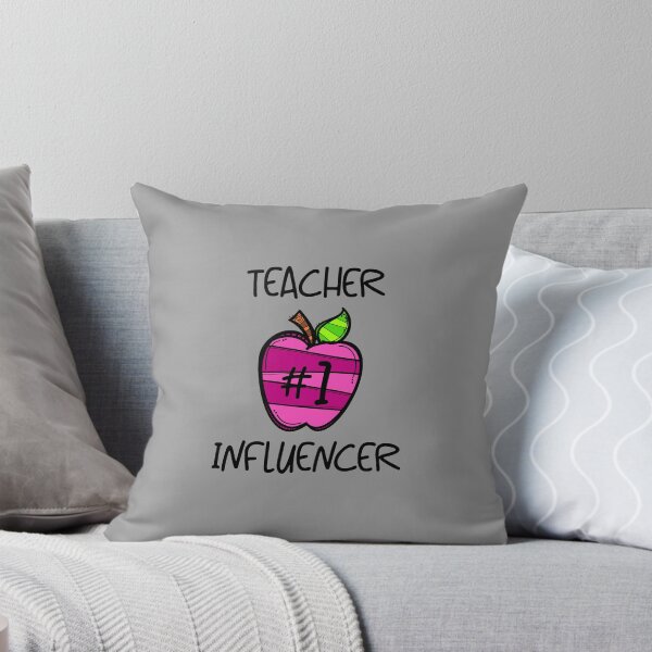 Item preview, Teacher #1 Influencer! Pink (on Grey) designed and sold by PawsitiveMum.