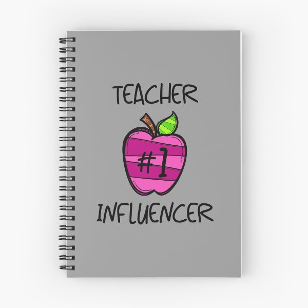 Item preview, Teacher #1 Influencer! Pink (on Grey) designed and sold by PawsitiveMum.