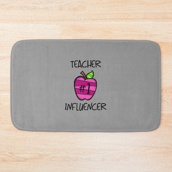 Item preview, Teacher #1 Influencer! Pink (on Grey) designed and sold by PawsitiveMum.