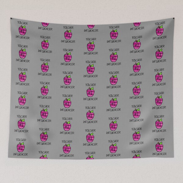 Item preview, Teacher #1 Influencer! Pink (on Grey) designed and sold by PawsitiveMum.