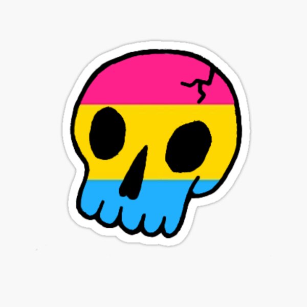 Pansexual Skull Sticker