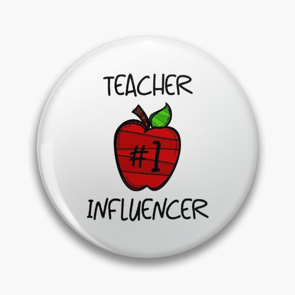 Item preview, Teacher #1 Influencer! Red (on White) designed and sold by PawsitiveMum.