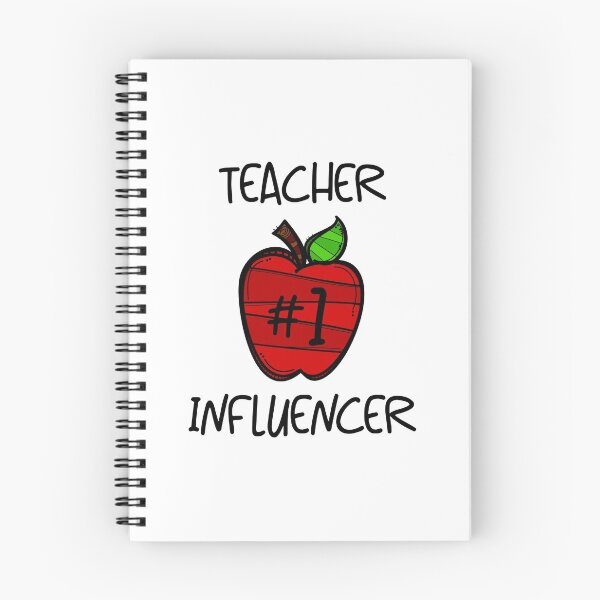 Item preview, Teacher #1 Influencer! Red (on White) designed and sold by PawsitiveMum.