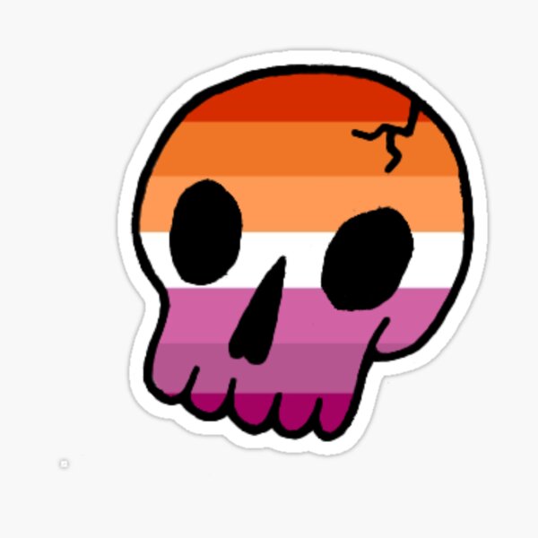 Lesbian Skull Sticker