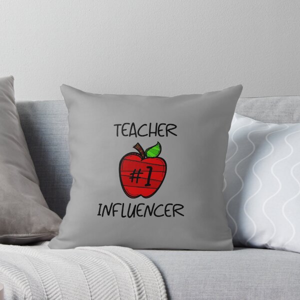 Item preview, Teacher #1 Influencer! Red (on Grey) designed and sold by PawsitiveMum.