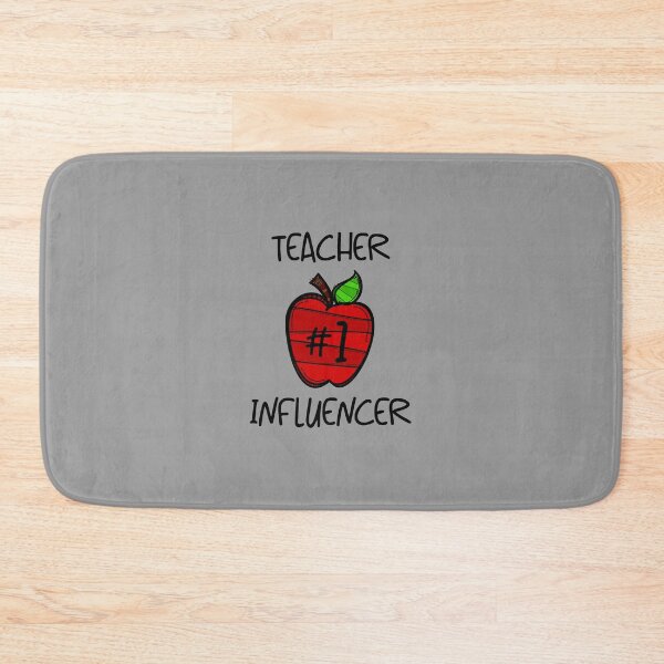 Item preview, Teacher #1 Influencer! Red (on Grey) designed and sold by PawsitiveMum.