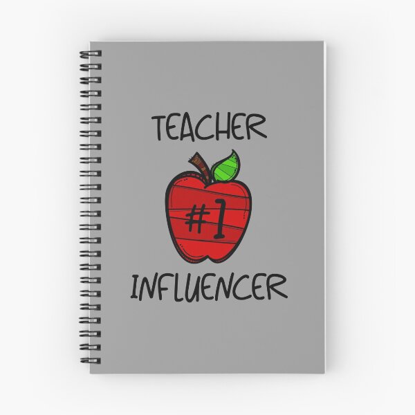 Item preview, Teacher #1 Influencer! Red (on Grey) designed and sold by PawsitiveMum.