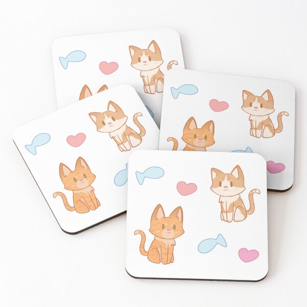 Artikelvorschau, Chibi Cat DUO Design - Tan und Weiß/Ingwer Katzen entworfen und verkauft von HJacka.