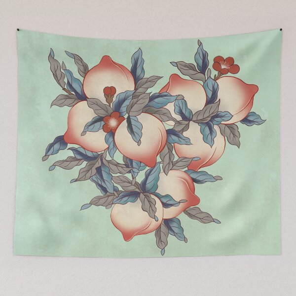 Item preview, Peach F : Minhwa-Korean traditional/folk art designed and sold by minsillust.