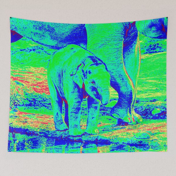 Item preview, Psychedelic Baby Elephant designed and sold by Jamcolors.