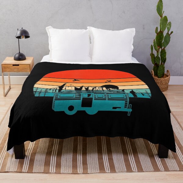 Item preview, Retro Vintage Mountains RV Camping Trailers designed and sold by DelauaMaald.