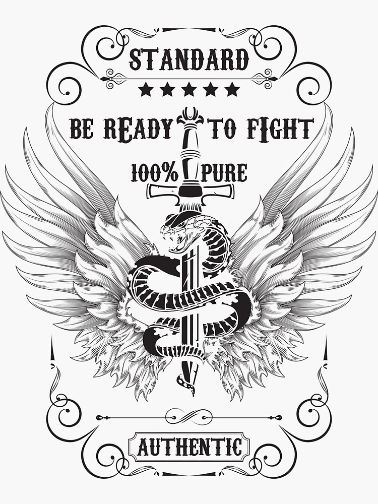 "Be ready to fight" Sticker for Sale by Riya0108 Redbubble