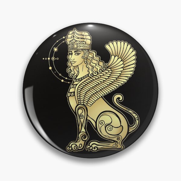 Item preview, Animation drawing: sphinx woman with lion body and wings, a character in Assyrian mythology. Ishtar, Astarta, Inanna. designed and sold by YanaZvereva.