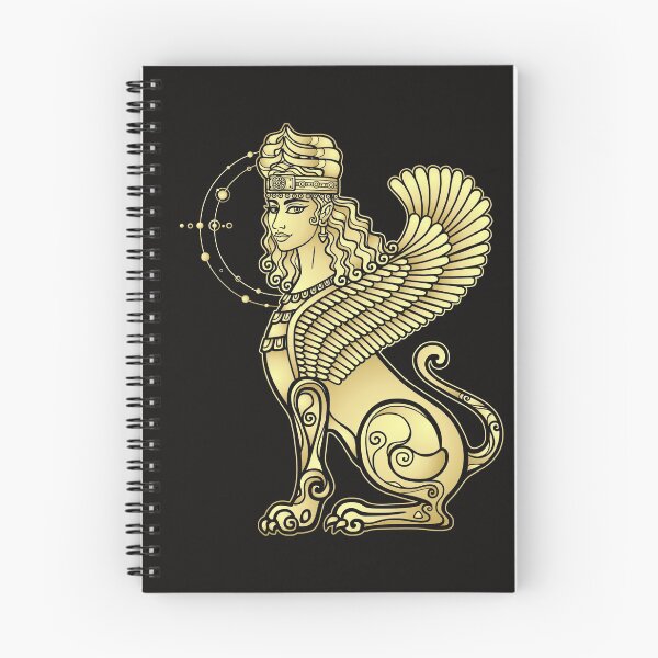Item preview, Animation drawing: sphinx woman with lion body and wings, a character in Assyrian mythology. Ishtar, Astarta, Inanna. designed and sold by YanaZvereva.