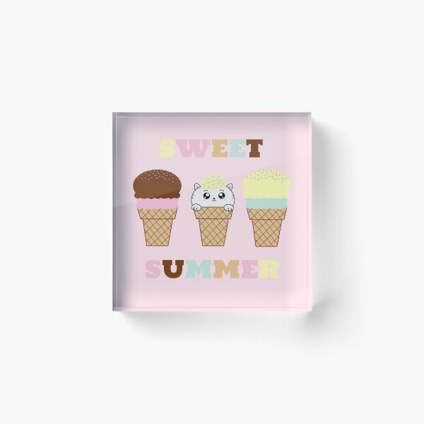 Item preview, Cute Sweet Summer Cat Cupcake designed and sold by unikohomestyle.