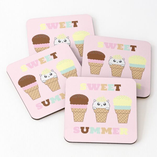 Item preview, Cute Sweet Summer Cat Cupcake designed and sold by unikohomestyle.