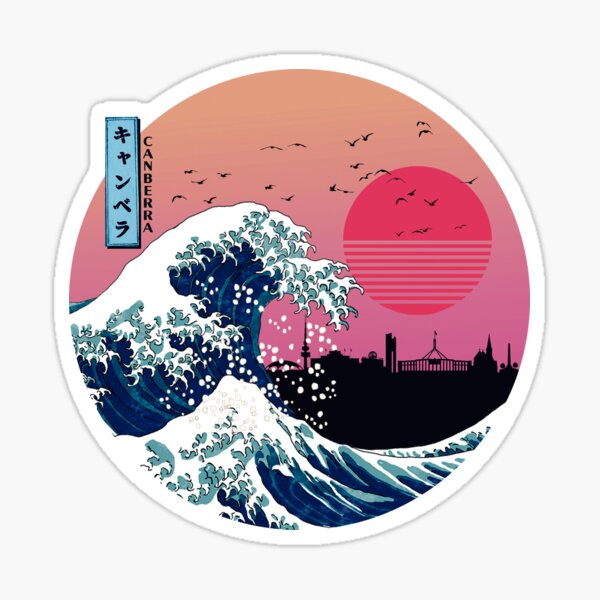 Item preview, Canberra Kanagawa Wave Retro designed and sold by danielfgf.