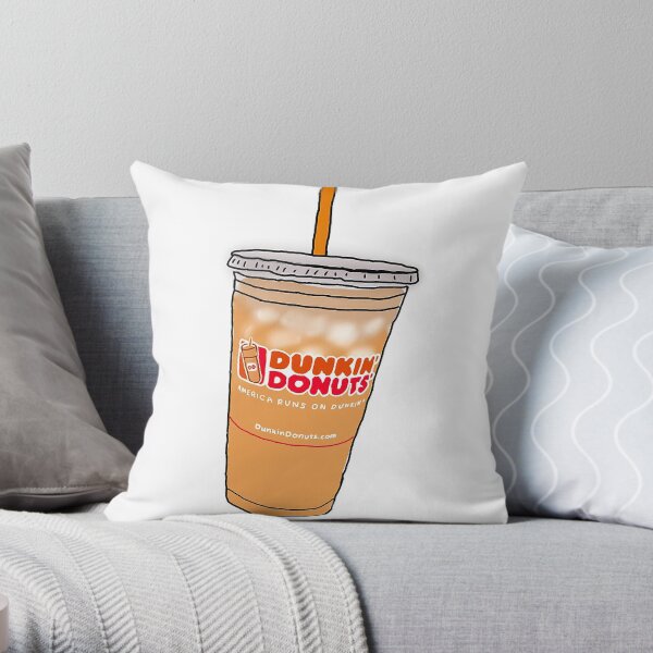 Dunkin' Dounts' iced coffee Throw Pillow