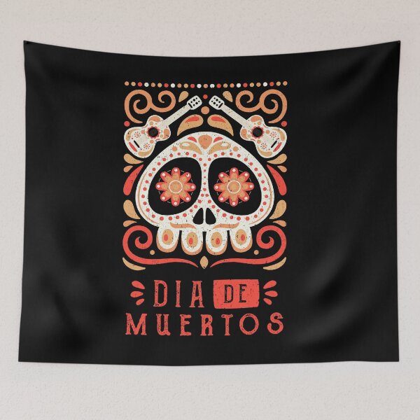Item preview, Dia de  Muertos, Mexican Day of the Dead Sugar Skull & Guitars Design designed and sold by Proverbial Wisdom Design.