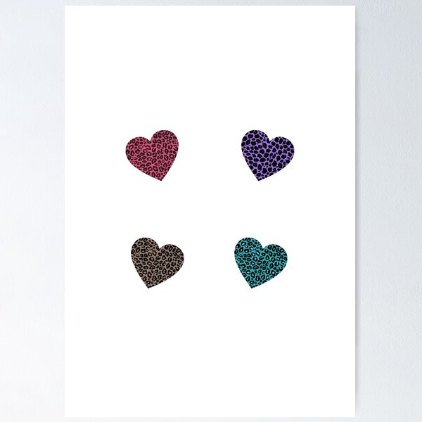 Item preview, colorful leopard pattern hearts - Leopard skin pattern designed and sold by Amalzaki.