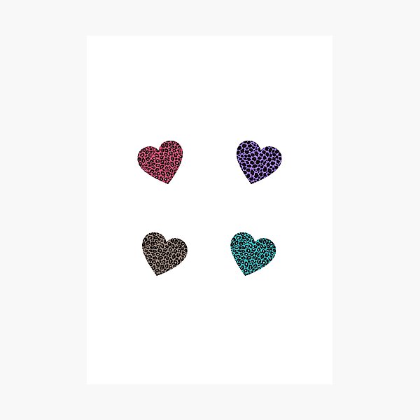 Item preview, colorful leopard pattern hearts - Leopard skin pattern designed and sold by Amalzaki.