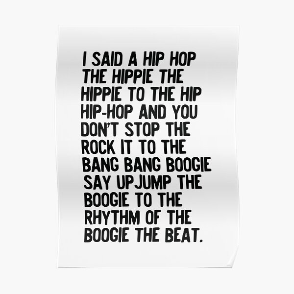 Rap Lyric Art. Bangs hop