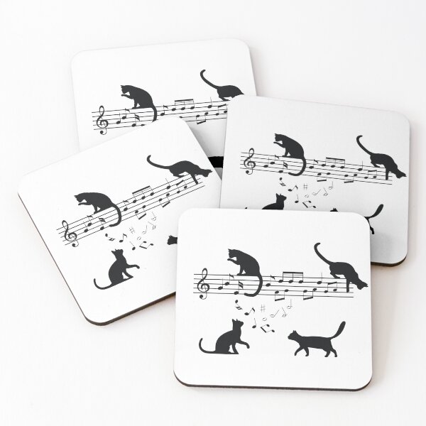 Item preview, Cats Playing Music Notes designed and sold by Blok45.