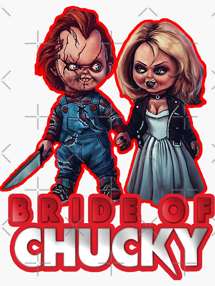 Pegatina «la Novia De Chucky Y Tiffany Classic De Powersmelvin Redbubble