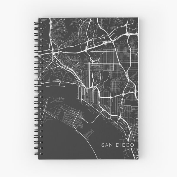 Item preview, San Diego Map, USA - Gray designed and sold by MainStreetMaps.