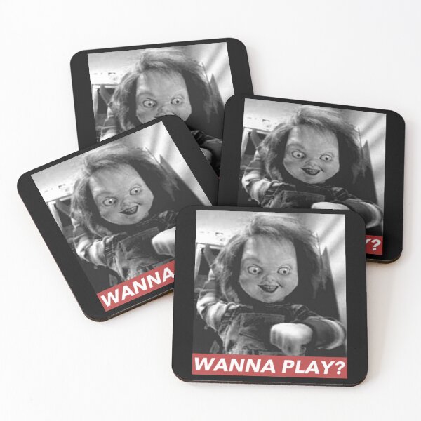Item preview, Wanna play chucky black and white cover designed and sold by PowersMelvin.