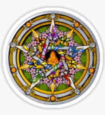 Sabbat Pentacle for Beltane, the Celtic May Day Festival Sticker